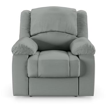 Imagem de Poltrona do Papai Reclinável Sala de Cinema Madrid Power Elétrica PU Cinza  G23