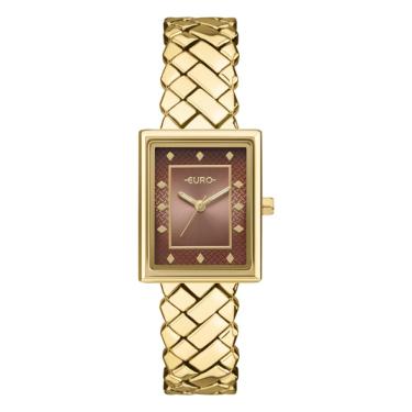 Imagem de Relógio Euro Feminino Ref: Eu2035yxu/4r Clássico Retangular Dourado