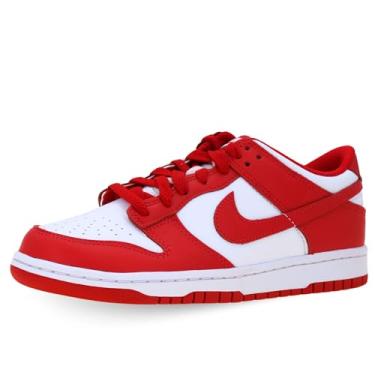 Imagem de Nike Tênis Dunk Low Big Kids (Fb9109-119, Branco/Vermelho Universitário) Tamanho 6