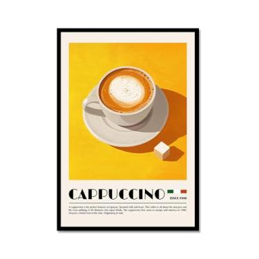 Imagem de Moedor de cafeteira expresso italiano, arte de parede, pintura em tela, pôster de cozinha vintage, cappuccino, impressão de imagens de cafeteria, decoração de sala de estar (SKU4,16 x 61 cm = (40 x 60
