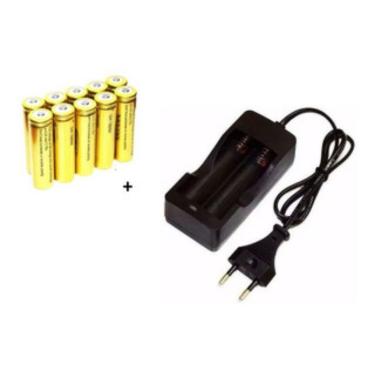 Imagem de Kit Carregador Duplo mais 2 Baterias 18650 4,2v 6800mah