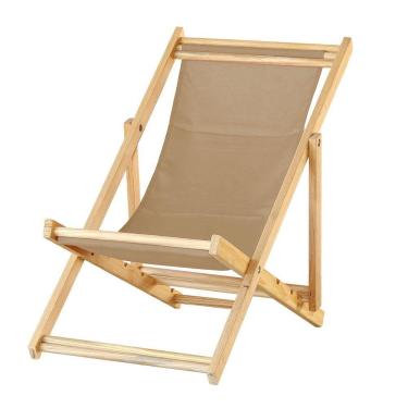 Imagem de Cadeira Espreguiçadeira Preguiçosa Dobrável S-b-bege