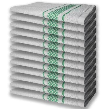 Imagem de 12 Panos De Prato Atoalhado Felpudo Premium Verde