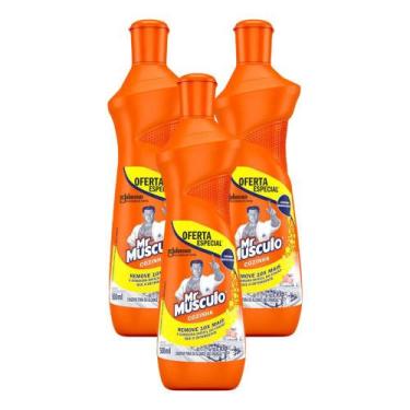 Imagem de Kit 3 Limpador Mr Músculo Desengordurante Laranja 500ml - Mr. Músculo