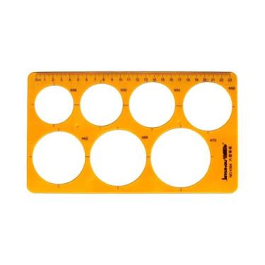 Imagem de Régua Circular Oval De Resina K Durável Para Desenho, Medição E Gabari