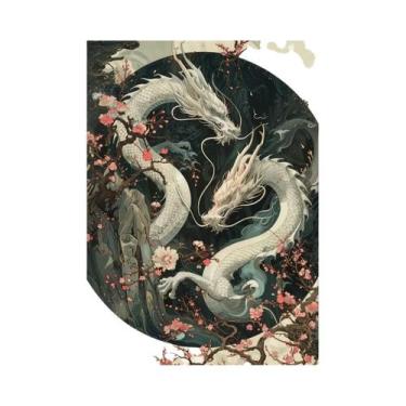 Imagem de Pôster De Arte Japonesa Com Samurai, Geisha, Bonsai, Torii E Sakura Pa