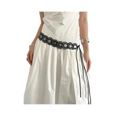 Imagem de Cinto Feminino Retrô Western Resistente Com Rebites Para Saias E Jeans