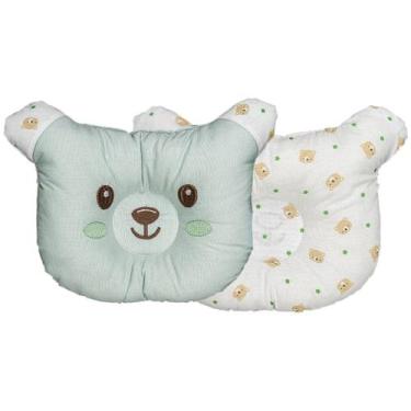Imagem de Travesseiro Anatômico para Bebê Baby Joy Fábula 25cm x 18cm, Ursos