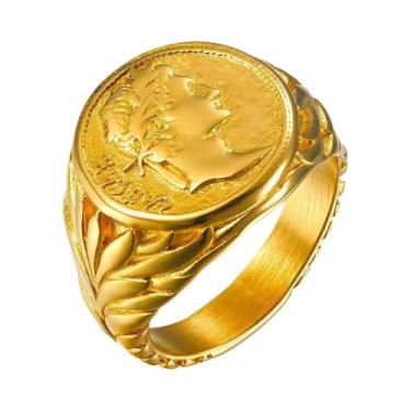 Imagem de Anéis De Sinete Masculinos Vintage Com Símbolo Do Império Romano César