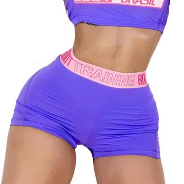 Imagem de Short Elastic Boot Training Brasil Treino Academia Fitness Feminino-Feminino