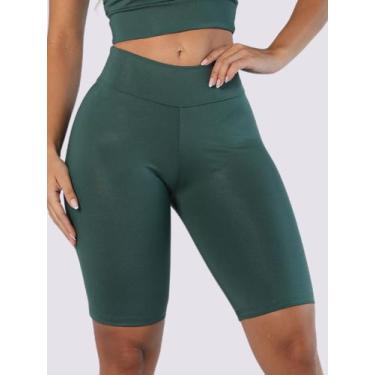 Imagem de Bermuda Suplex Fitness Feminina Academia Treino Malhar Cintura Alta Ci