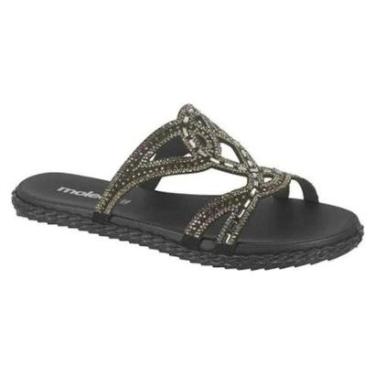 Imagem de Rasteirinha Moleca 5452.143 Gaspea Ibiza Feminina - Preta-Feminino
