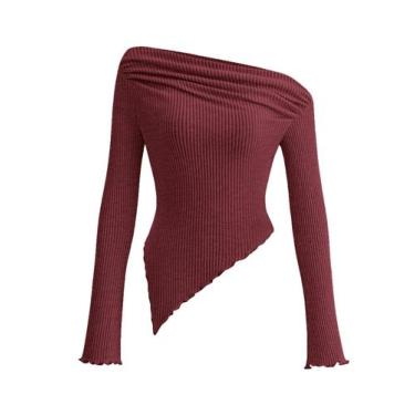 Imagem de Blusa PRETTYGARDEN Y2K Ombro a Ombro Assimétrica XL