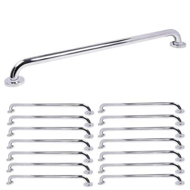 Imagem de Barra Apoio Alca 80cm Kit 14 Uni Cadeirante Idoso Deficiente Acessibilidade Box Banheiro Segurança Corrimao Corredor