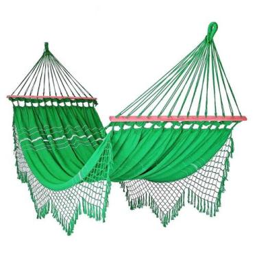 Imagem de Rede De Dormir Descanso Verde Bandeira Com Madeira - Redes De Dormir, 