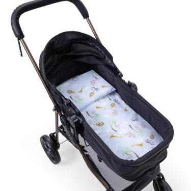 Imagem de 1 Colchonete e Travesseiro para Carrinho de Bebê Conforto e Estilo par