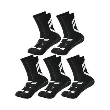 Imagem de Meias Antiderrapantes Unissex, 5 Pares, Para Futebol, Basquete, Beiseb