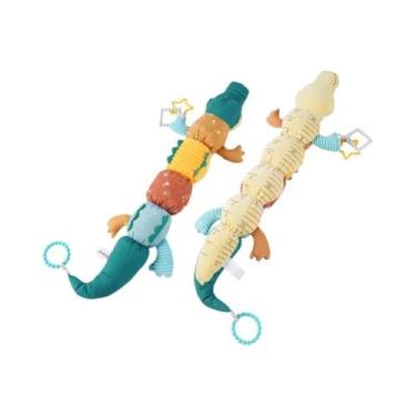 Imagem de Brinquedo De Pelúcia Macio Para Bebês, Lagarta Musical Sensorial Com C