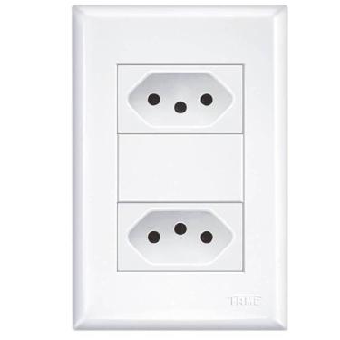 Imagem de 2 Tomadas 2p+t Distanciados 10a 250 Volts Evidence - 2915 - Fame 2 Tom