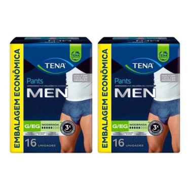 Imagem de Kit C2 Fralda Geriátrica Tena Pants Men Mega G/EG com 16 - TENA - ESSI