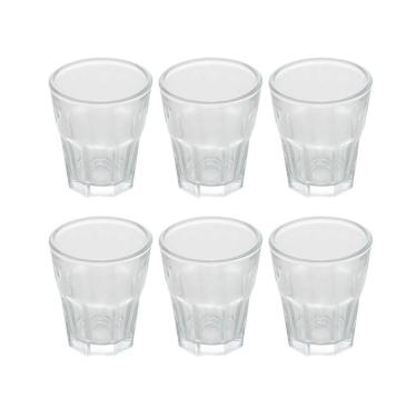 Imagem de Cj 6 Mini Copos para Dose/Shot de Vidro Faces Transparente 50ml Lyor
