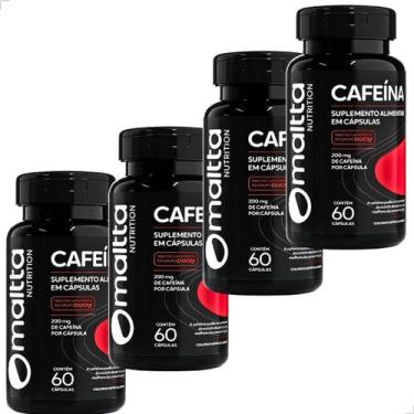Imagem de Kit 4 Potes Cafeína Anidra Suplemento Duom 240 Capsulas Em Pó Café Tre