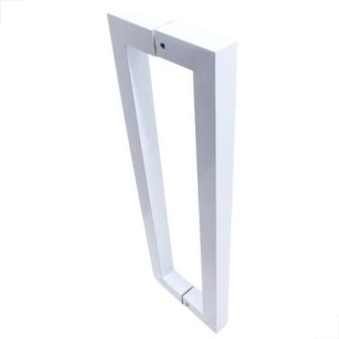 Imagem de Puxador Inox 300mm 25x25 Portas Pivotante De Madeira Branco - Fast Vid