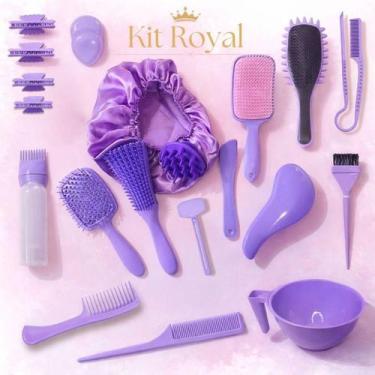 Imagem de Kit Royal Completo Cabelo Escovas Pentes Acessórios Profissionais + 20
