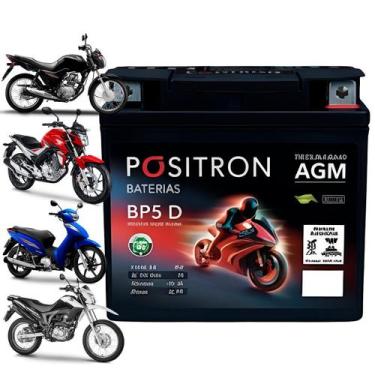 Imagem de Bateria Para Moto Motocicletas BP5 D 12V 5A Compatível com Biz Titan F