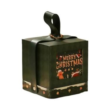 Imagem de Caixa De Presente De Natal Para Maçãs, Embalagem De Frutas, Caixa De D