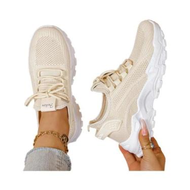 Imagem de Tênis Casuais Respiráveis Para Mulheres, Solas Macias, Sneakers Chunky