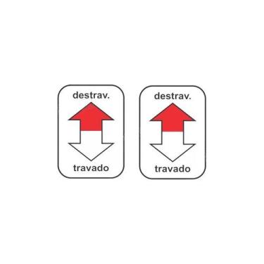 Imagem de Adesivo Trava Segurança Porta Traseira Compatível Opala - SPTS