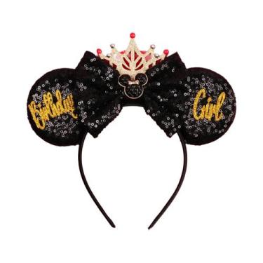 Imagem de Tiara De Orelhas De Rato Com Lantejoulas Para Meninas, Acessório De Ca