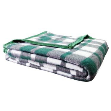 Imagem de Cobertor Casal Boa Noite Xadrez 1,80 x 2,20m - Guaratinguetá., Verde