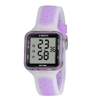 Imagem de Relógio X-Watch Retangular Digital Translúcido-Feminino