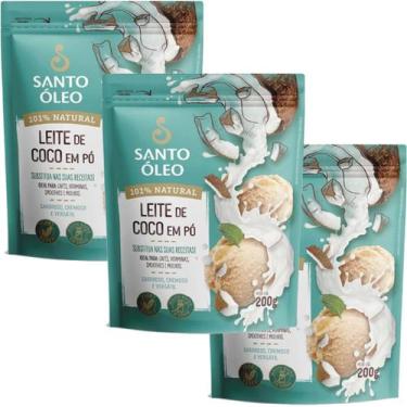 Imagem de Kit 3X Leite De Coco em Pó - 200g - Santo Óleo