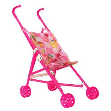Imagem de Carrinho De Boneca Dobrável Menina Brinquedo - Fullcommerce