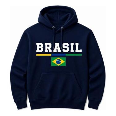Imagem de Moletom Adulto 100% Algodao Brasil Copa Hexa Unissex Macio Confortavel