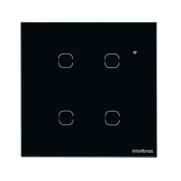 Imagem de Interruptor Inteligente Izy Smart WiFi Touch 4 EWS 1004 Preto 4850028 