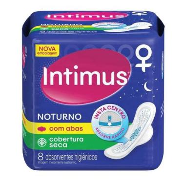 Imagem de Absorvente externo intimus noturno com abas cobertura seca c/8 unidade