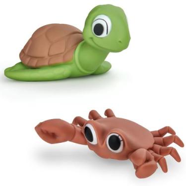 Imagem de Kit 2 Bichinhos Brinquedos para Banho Vinil Macio Sea Family - Puff To