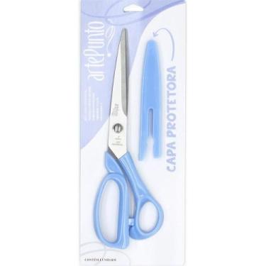 Imagem de Tesoura Corte e Costura com Capa Protetora Azul 22,8cm - artePunto