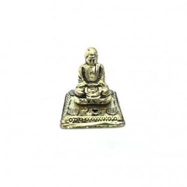 Imagem de Imagem Buda Incensário  Escultura Metal  Estátua 03 cm - Lua Mistica