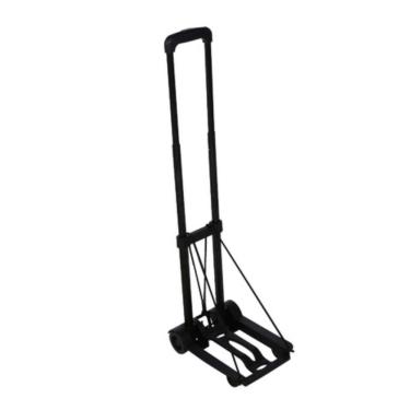 Imagem de Carrinho de Carga Dobrável Tipo Plataforma com 2 Rodas 40kg Preto com Corda de Fixação Globalmix