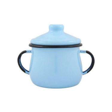 Imagem de Açucareiro Esmaltado Azul Claro 380 Ml Ewel