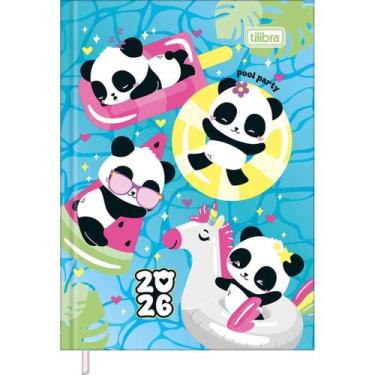 Imagem de Agenda Costurada Mini 7,8 x 10,8 cm Lovely Friend 2026 - Pandas - Fund