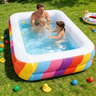 Imagem de Piscina Inflável Infantil CHICLIST 188 cm em PVC Livre de BPA