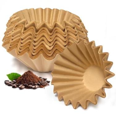 Imagem de Filtros de café descartáveis DechoPak marrom para 5 xícaras, 100 unida