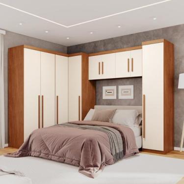 Imagem de Guarda-Roupa Modulado 5 Peças 9 Portas 3 Gavetas Texas Marrom/Cinamomo