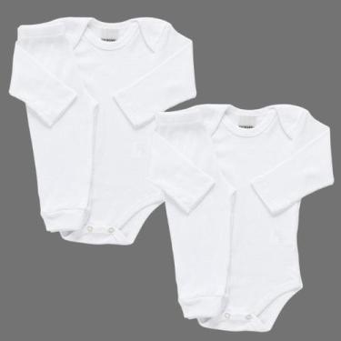 Imagem de Kit 2 Conjuntos Bebê Body + Calça Canelado Enxoval 100% Algodão Matern